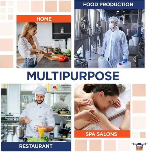 Miniatura 5 de EZGOODZ Redes desechables para el cabello para trabajadores del servicio de alimentos, nailon marrón de 28 pulgadas, banda elástica, unisex, paquete