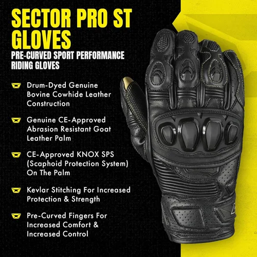 Miniatura 3 de cortech Guantes de moto Sector Pro con puño corto