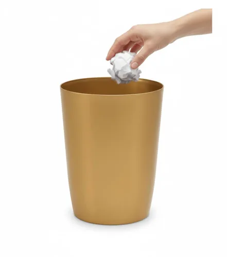 Miniatura 9 de Mini cesta de basura – Cubo de basura de plástico pequeño y duradero – Parte superior abierta sin tapa, perfil delgado para espacios compactos