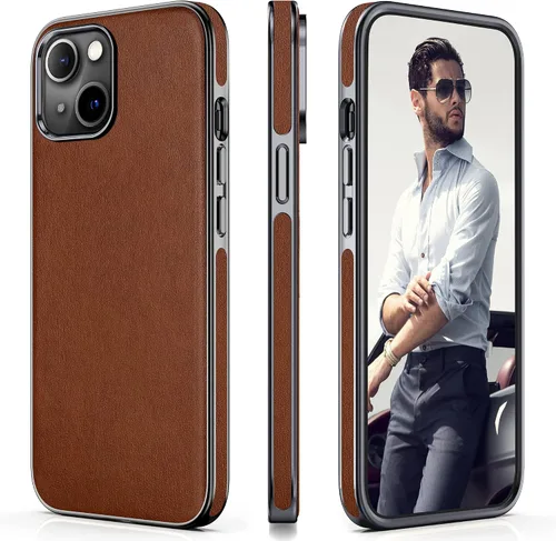 Miniatura 18 de LOHASIC Funda para iPhone 12 y iPhone 12 Pro - Fundas para teléfono i Phone 12 con borde cromado delgado, fundas de cuero de diseño suave, funda