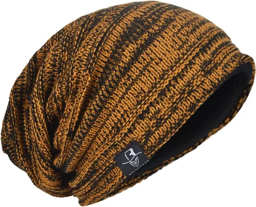 Miniatura 15 de Gorro de punto holgado con calavera de gran tamaño para hombre tipo skullcap