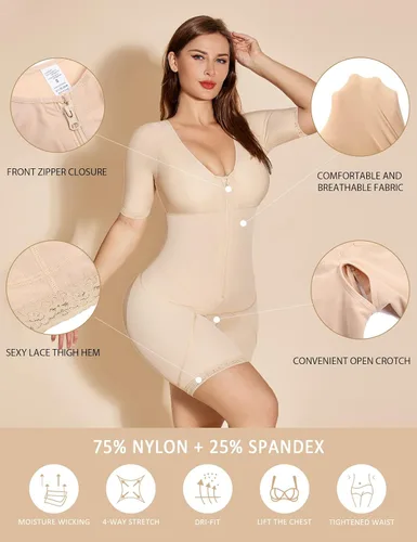 Miniatura 2 de SHAPSHE Moldeador de cuerpo para mujer, entrenador de cintura de cuerpo completo, ropa de compresión colombiana posoperatoria, faja para mujer