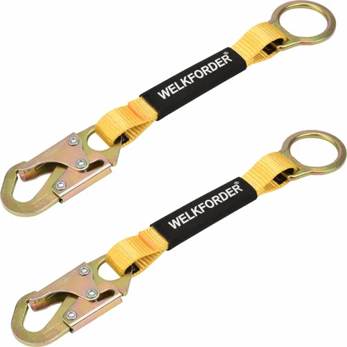 Miniatura 6 de Extensor de anillo en D de 18 pulgadas con protección contra caídas con conector de gancho a presión y anillo "O" cumple con ANSI