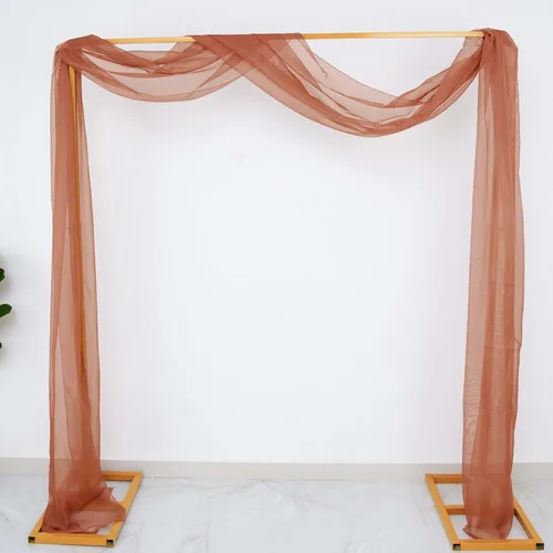 Miniatura 12 de Efavormart - Paneles de cortina de organza transparente verde salvia de 18 pies, cenefa para ventana, arco de boda, tela drapeada para mesa