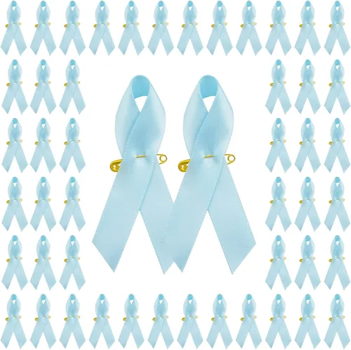 Miniatura 13 de Alfileres de satén de concienciación de la cinta de la concienciación del cáncer con el pasador de seguridad Periwinkle