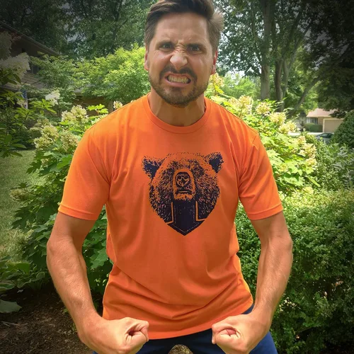 Miniatura 5 de Camiseta estampada a mano con diseño de oso