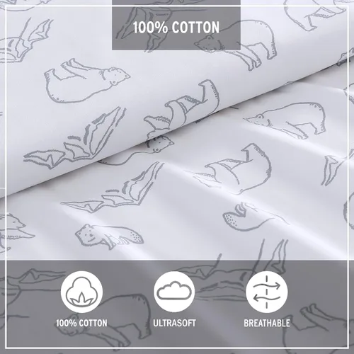 Miniatura 38 de Eddie Bauer - Juego de ropa de cama de percal de algodón, decoración fresca y elegante para el hogar, sábanas de tamaño King
