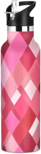 Miniatura 15 de Diamond Teal Royal Blue Double-Wall Insulation Reusable Water Bottle Insulated with Straw Lid BPA-Free Leak Proof for Sport Gym Outdoor Travel School