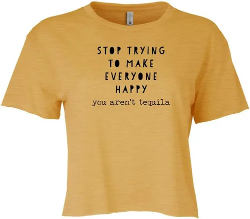 Miniatura 19 de Women's Screen Printed Crop Tee, Shirts With Sayings