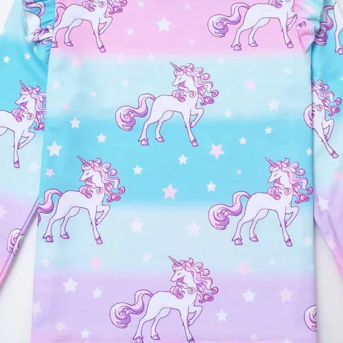 Miniatura 4 de Jxstar Conjunto de pijama para niñas, ropa de dormir de algodón para otoño e invierno