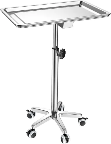 ChoJiah Bandeja de salón rodante extra grande con ruedas, carrito de mayonesa para peluquería, bandeja para tatuajes de alta resistencia, ideal para