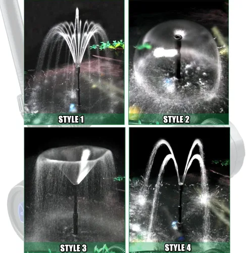 Miniatura 6 de TRUPOW Bomba sumergible de la fuente de agua del filtro de la estanque del jardín 110v 265GPH con el clarificador 13w