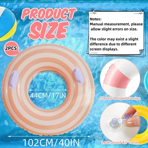 Miniatura 2 de 2 flotadores de piscina de frutas XL para adultos de 47 pulgadas, flotadores de piscina inflables para piscina, balsa para fiesta, agua, verano