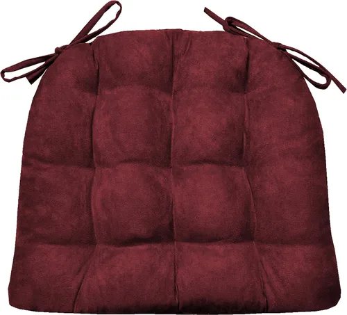 Miniatura 33 de Barnett Almohadilla para silla de comedor con lazos. Gamuza microfibra, microgamuza, reversible, relleno de espuma de látex, se puede lavar a Negro