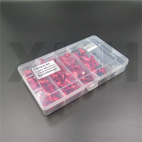 Miniatura 7 de XKH - Kit de tornillos universales de carenado de pinchos para motocicleta compatible con YZF R1 R6 R6S RED motocicleta [B00YB48L70]
