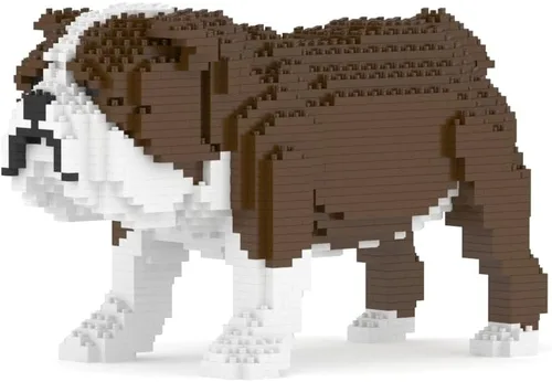 Miniatura 8 de JEKCA Bulldog inglés 01S-M03 Bloques de construcción de plástico para perros Edad 14+ Marrón claro