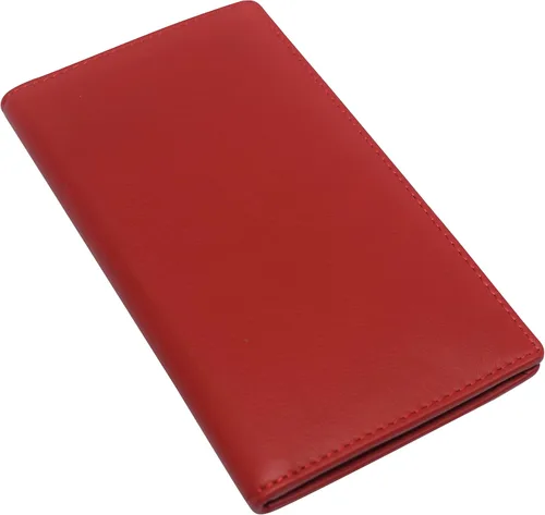 Miniatura 3 de Swiss Marshall Cartera larga de cuero genuino con bloqueo RFID, Cn Rojo, Plegable