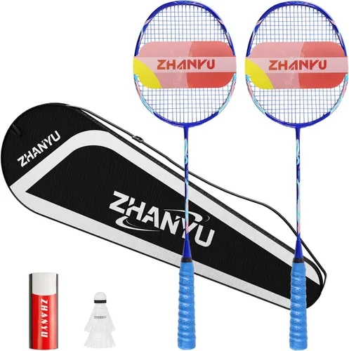 Miniatura 9 de Raquetas de bádminton, juego de raquetas de bádminton, ofensivas y defensivas, raqueta de entrenamiento profesional ultraligera de carbono compuesto