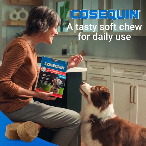 Miniatura 4 de Nutramax Cosequin for Senior Dogs Suplemento de salud articular, contiene glucosamina para perros, condroitina, MSM, omega-3 y beta-glucano, apoya