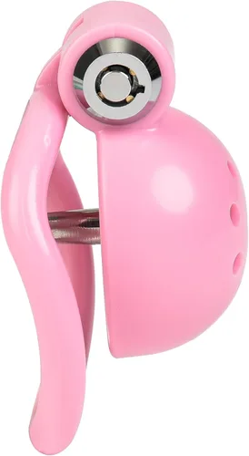 Miniatura 5 de Dispositivo de castidad para hombres, jaula de pene bloqueado, para el ejercicio del pene (Rosa)