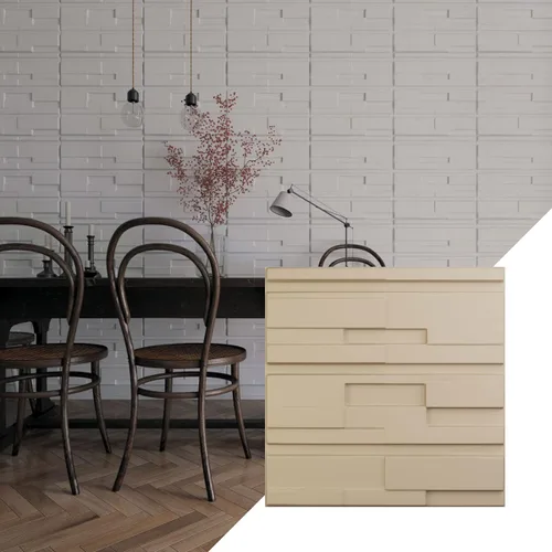 Miniatura 20 de Ekena Millwork 19 5/8 pulgadas de ancho x 19 5/8 pulgadas de alto, ladrillo desplazado EnduraWall decorativo 3D, cobre envejecido
