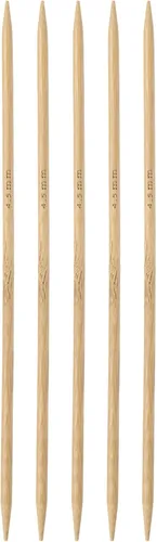 Miniatura 8 de Harfington - 5 piezas de agujas de tejer de bambú de doble punta, tamaño US 1 (2.25 mm), carbonizadas, 7.9 pulgadas (20 cm) rectas para tejer a