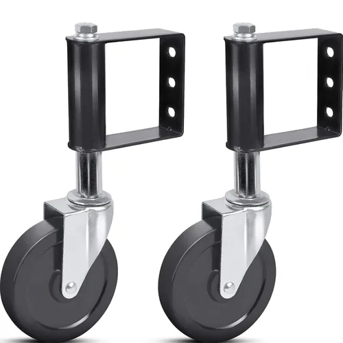 Miniatura 13 de Ronlap Ruedas de Puerta para Puerta de Madera, Rueda de Rodamiento de Puerta con Resorte Cargado para Tubo de Metal Puerta Batiente Rueda de Puerta