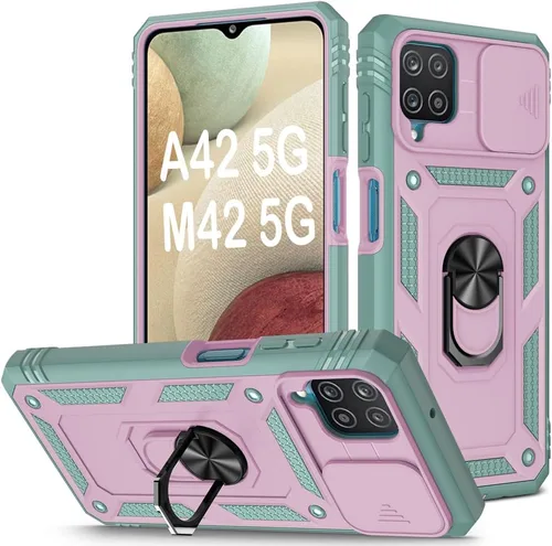 Miniatura 107 de PASNEW Funda para Samsung Galaxy A54, Soporte Metálico y Cubierta Deslizante para Cámara, Militar Multicapa Resistente de Cuerpo Completo a Prueba