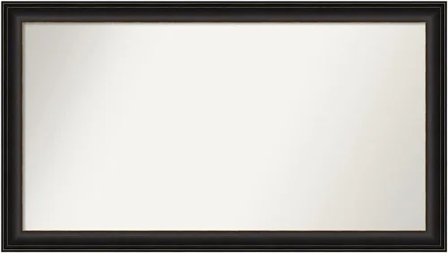 Miniatura 243 de Amanti Art Espejo de baño de bronce para sobre el fregadero, 24 x 24 pulgadas, espejo cuadrado de bronce Lara para tocador, marco de madera