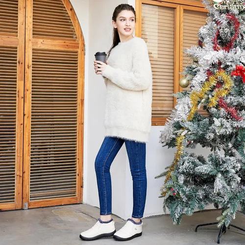 Miniatura 6 de Botas de nieve de invierno para mujer, impermeables, con forro de piel, cómodas, botas de exterior cálidas, antideslizantes, para invierno