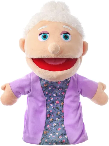 Miniatura 8 de 1 pieza de marionetas de mano familiares de 12 pulgadas, abuelos, mamá y papá, hermano y hermana, marionetas de mano de peluche para niños, juguetes