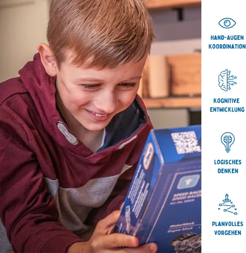 Miniatura 5 de Eitech Tractor con remolque, juguete educativo STEM - Introducción a la ingeniería y aprendizaje STEAM, construcción y juego de construcción