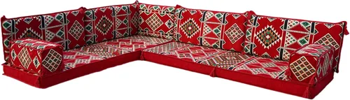 Miniatura 41 de arabicsofa Juego de sofás árabes tradicionales en forma de L - Sofás seccionales marroquíes - Asientos Majlis orientales para sala de estar