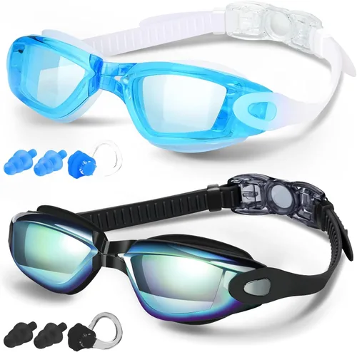 Miniatura 8 de COOLOO Gafas de natación, paquete de 2 gafas de natación para hombres y mujeres, gafas de natación para adultos, jóvenes, adolescentes, niños, gafas
