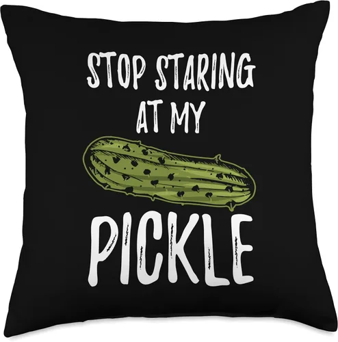 Miniatura 4 de The Stop Staring At My Pickle Shirt Store Company Stop Staring at My Pickle Shirt - Almohada sucia de Halloween, 16 x 16 pulgadas, multicolor