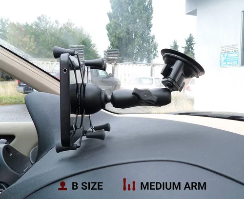 Miniatura 4 de RAM Mount Montaje universal de ventosa con sujeción de cuna para tablet de X-Grip II (RAM-B-166-UN8U)
