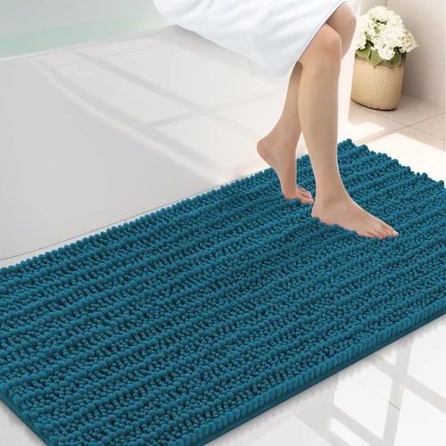 Miniatura 119 de Smiry Alfombras de Baño 24x16 pulgadas, Alfombras de Baño de Chenilla Extra Suaves y Absorbentes, Respaldo de Goma Antideslizante, Lavable a Máquina