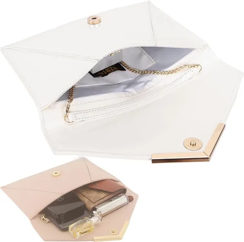 Miniatura 6 de Dexmay - Bolso de mano para mujer, de piel de charol, bolso de vestir plegable
