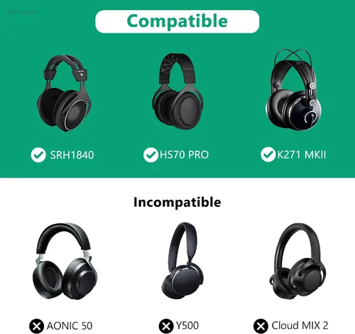 Miniatura 6 de Geekria Shield - Funda para auriculares compatible con SHURE SRH1840, SRH440, Corsair HS70 PRO, AKG K271 MKII y más, bolsa de transporte de viaje