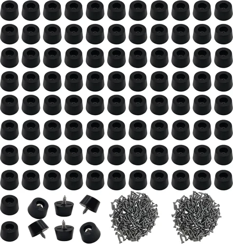 Tabla de cortar suave de goma antideslizante pies – 200 piezas con tornillos de acero inoxidable, 0.31 x 0.59 (HD), ideal para cocina y muebles