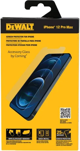 Miniatura 8 de DEWALT Protector de pantalla de cristal para iPhone 12 Pro Max - Protector de pantalla de vidrio templado compatible con Apple - Protección