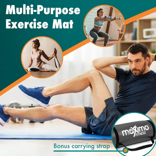 Miniatura 3 de Maximo Fitness Alfombrilla de ejercicio – 72.0 in x 23.6 in extra gruesa para pilates, gimnasio, estiramiento y esterilla de yoga para mujeres