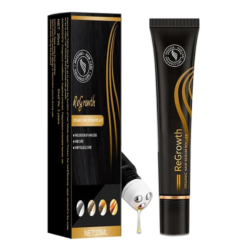 Miniatura 8 de Juego de 10 rodillos de suero orgánico para el crecimiento del cabello, kit de regeneración del cabello orgánico, triple masajeador enrollable