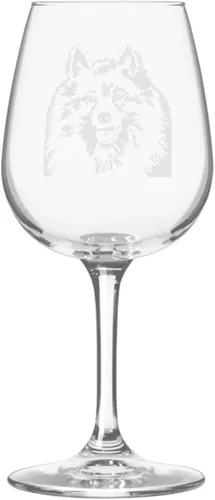 Miniatura 447 de Copa de vino de 12.75 onzas con diseño de perro grabado