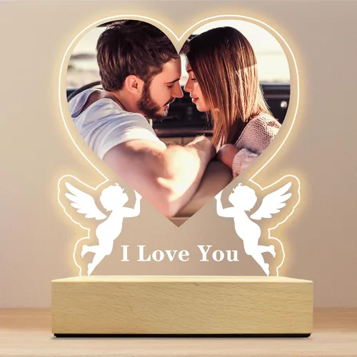 Miniatura 8 de Placas de música escaneables de acrílico personalizadas, marco de fotos, marco de fotos, regalos para ella, él, esposa, marido, amante, cubierta