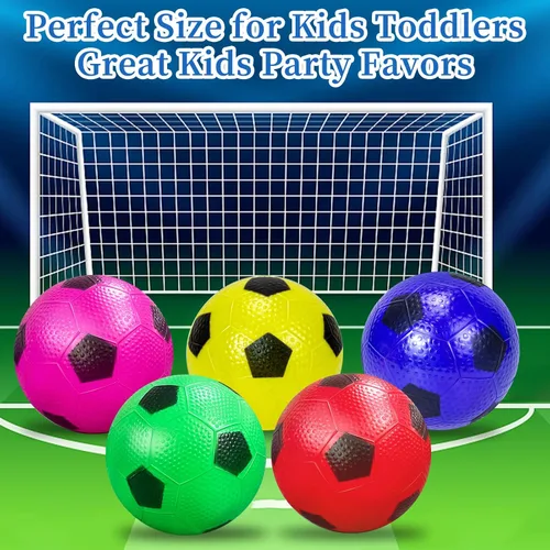 Miniatura 2 de Paquete de 12 mini pelotas de fútbol para niños, mini pelotas inflables de 4 pulgadas para juegos de interiores y exteriores, pelota de fútbol