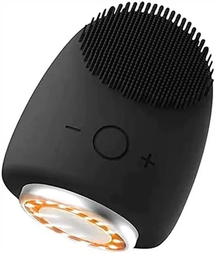 Cepillo de limpieza facial calentado, limpiador facial impermeable para limpieza profunda, cepillo facial suave masaje exfoliante, 9 velocidades