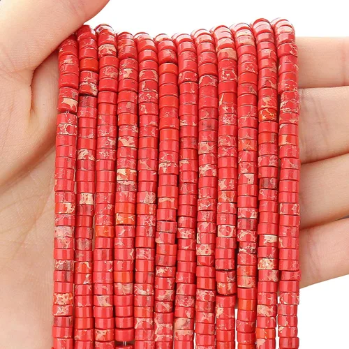 Miniatura 31 de BONNY BOXX 150 piezas de cuentas espaciadoras de jade blanco natural, cuentas sueltas semipreciosas planas redondas de jade heishi para hacer joyas