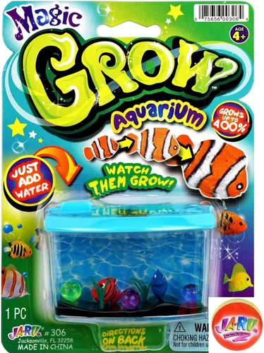 JA-RU Magic Grow-Acuario - Juego de juguetes de crecimiento de peces (1 unidad) Juguetes de expansión de agua | Animales que crecen en agua Juguetes