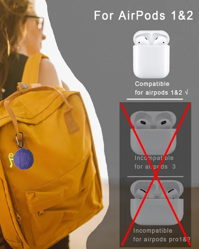 Miniatura 2 de [Paquete de 2] Funda de fruta para AirPods 2, lindo animal, bolígrafo de limpieza de silicona de dibujos animados 3D, juego de accesorios